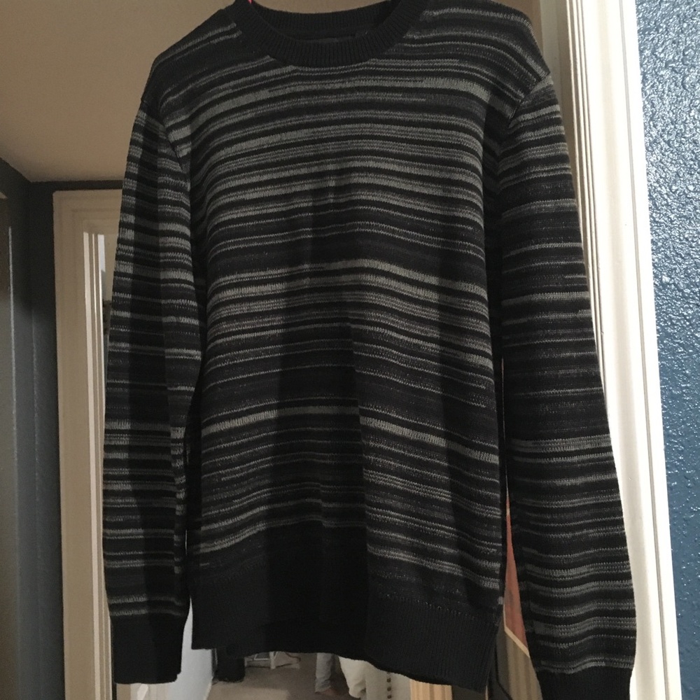 Black and grey striped sweater